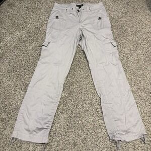 INC International Concepts Womens Cargo Capri Pants Gray Size 6 Stretch